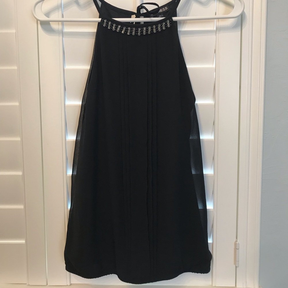 Express black sleeveless top